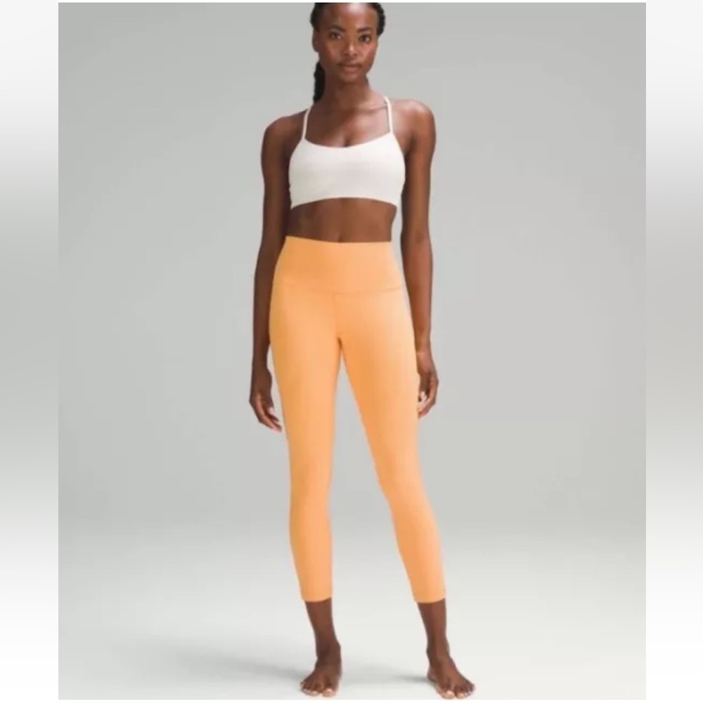 New Lululemon Align high rise ribbed pant 25” Mango Dream. Orange. Size 12 - Picture 6 of 17